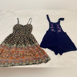 Bundle: dress, 2 rompers and a skirt